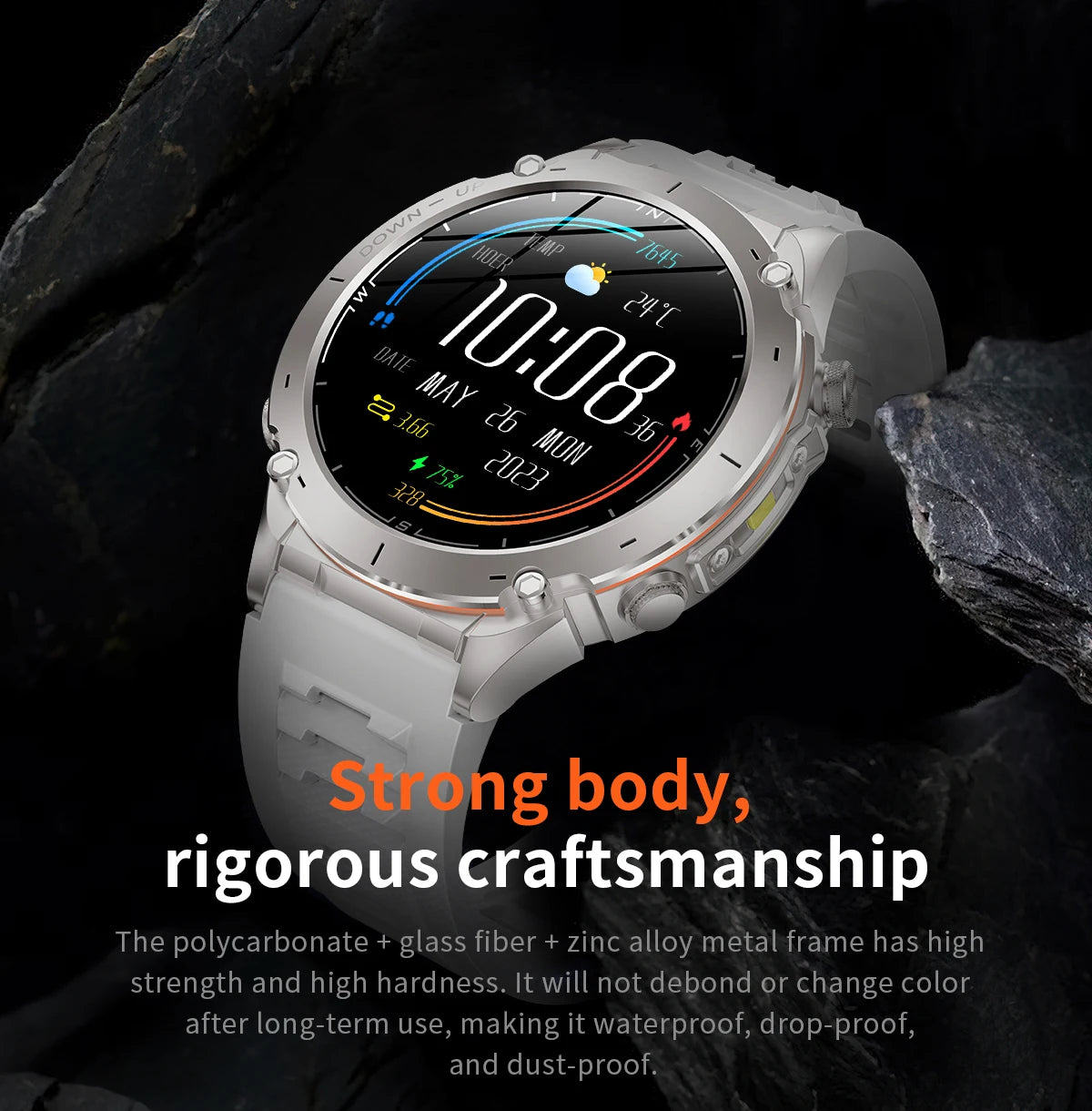 Men New Outdoors Sports Military GPS SmartWatch 10ATM Waterproof 730mAh High Battery Compass NFC HD Call For Huawei Xiaomi Watch