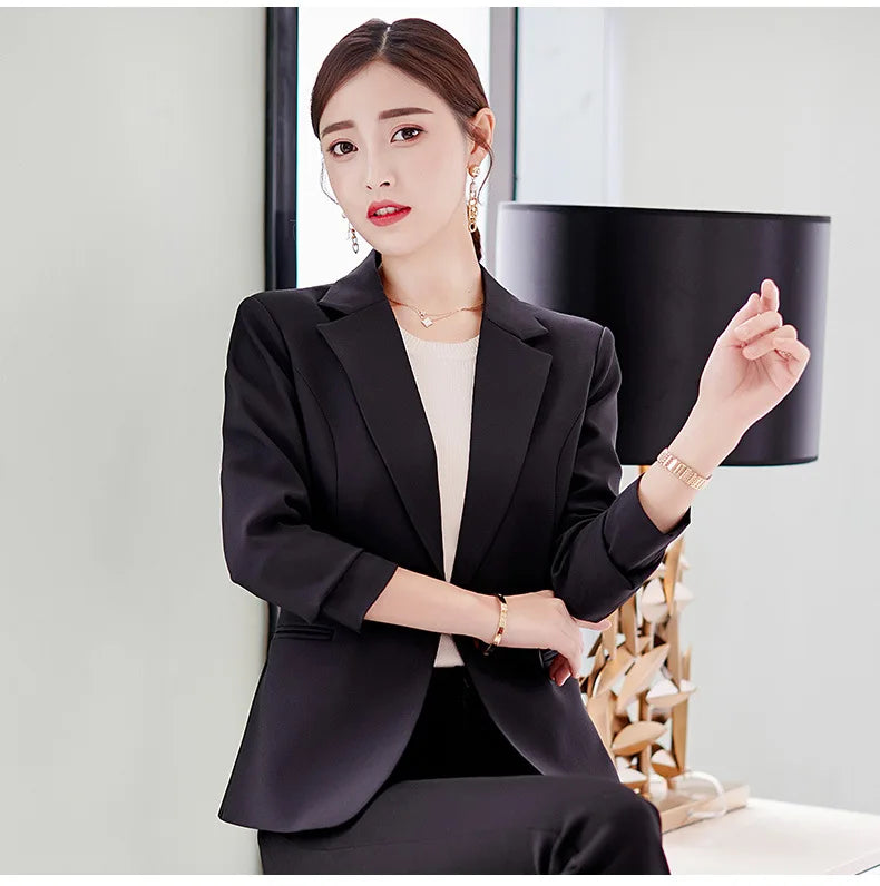 Spring New Women's Long-sleeved Suit Jacket, Korean Style Slim Short Coat Women, Asian Size M-XXXL, Girl's Blazers