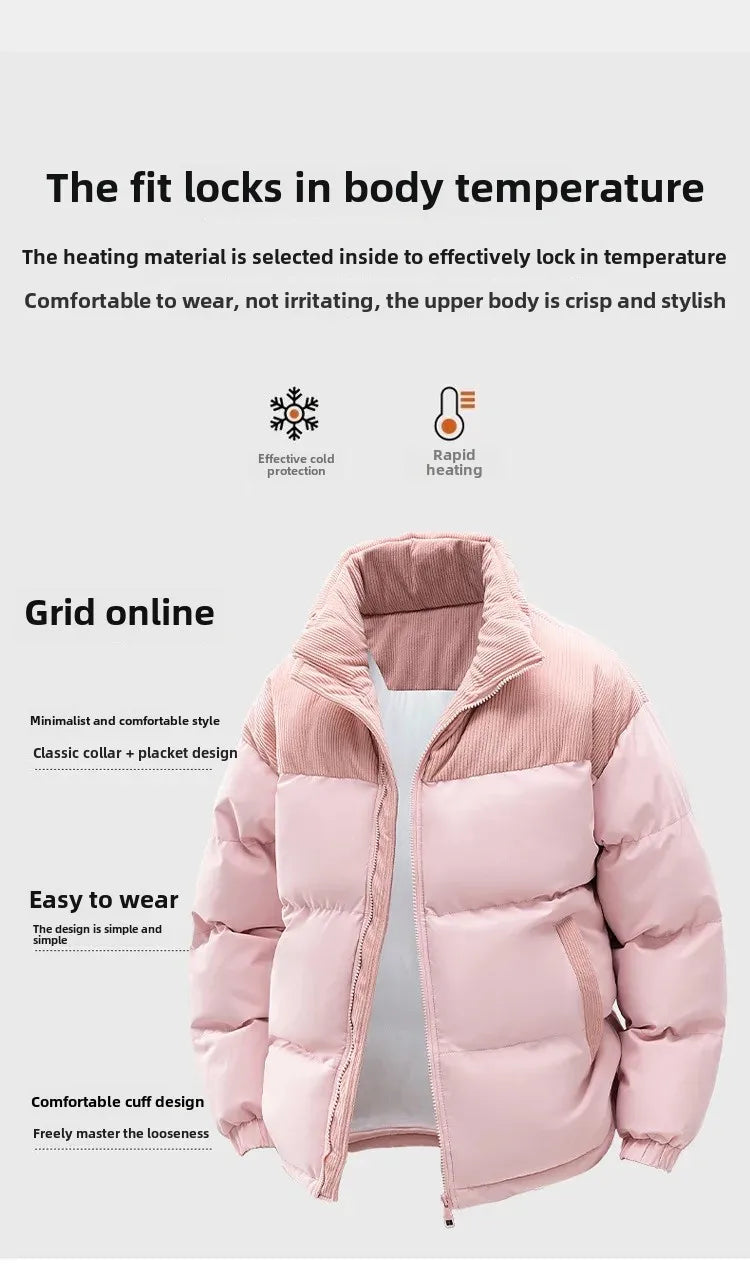 High Quality Thickened Cotton Jacket for Men Winter Windproof Warm Hooded Coat Couple Casual Wear Chinese Brand Outerwear