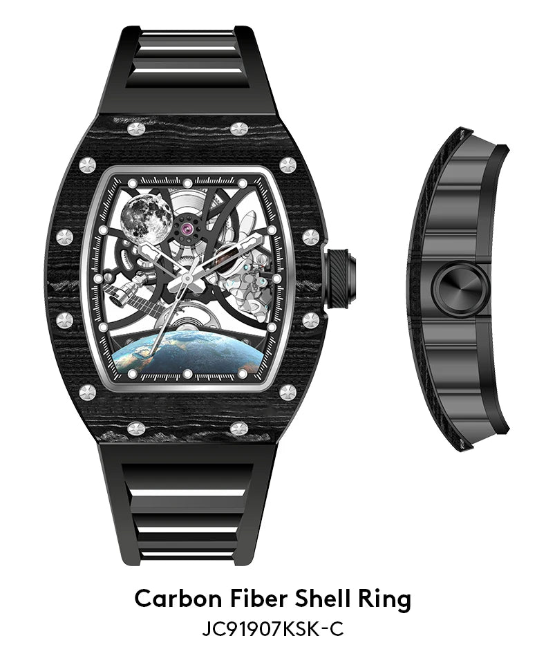 Luxury Automatic Watches Mens Mechanical Watch Bracelet Accessories  Waterproof Stainless Steel Clock Relogio