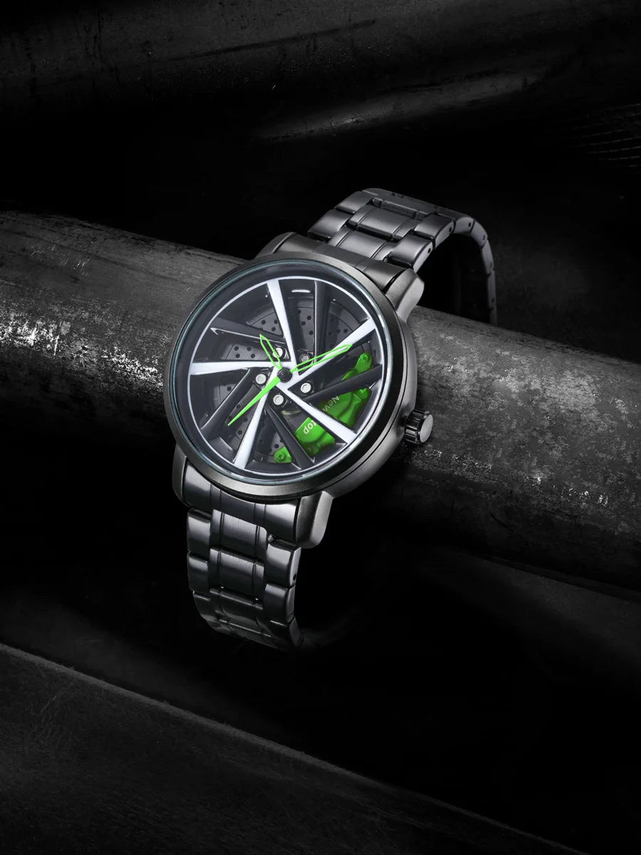 UTHAI CQ324 Fashionable Men watch with wheel clamp design,rotating hollow quartz watch,cool clock gift watches for man