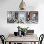 4pcs 20/30cm 3D Self-adhesive Mirror Wall Stickers Thickened  Flexible DIY Art Acrylic Mirror Stickers Living Room Decoration