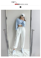 Long Sleeve Crop Top Korean Fashion Solid Loose Y2K T-shirt Woman Autumn Winter Harajuku Sexy Clothes Women Kpop Japanese Tees
