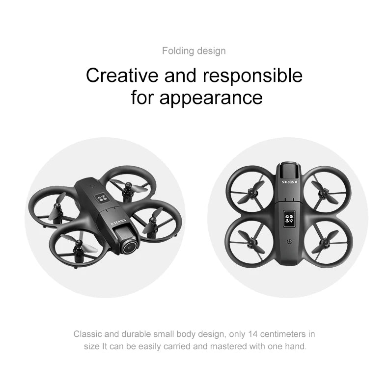 KBDFA D16 Mini Drone 8K Camera ESC Aerial Aircraft Air Pressure Fixed Height Pocket UFO Obstacle Remote Control Quadcopter