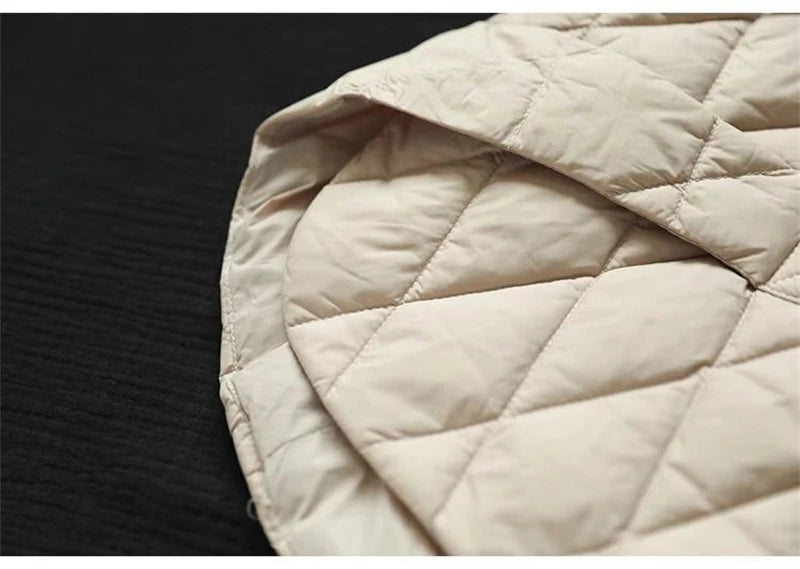 2024 New Autumn Winter Parkas Women Puffer Vest Loose Cropped Stand Collar Sleeveless Vest Jackets Down Cotton Padded Waistcoat