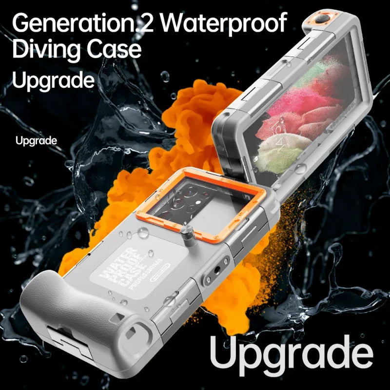 Professional Diving Phone Case For iPhone 15 14 13 12 Pro Max Underwater Taking Waterproof Cases Cover For SamsungS22 S23 Huawei