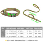 Nylon Tactical Dog Harness Collar Leash No Pull Military Pet Harness Vest For Medium Large Dogs Training Molle Harness Pouches