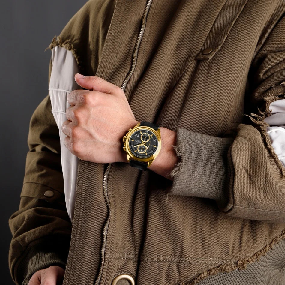 NAVIFORCE  Hands Wristwatches Genuine Leather Strap Alloy Case Casual Watches Dress Watch for Men Waterproof with Date Luminous