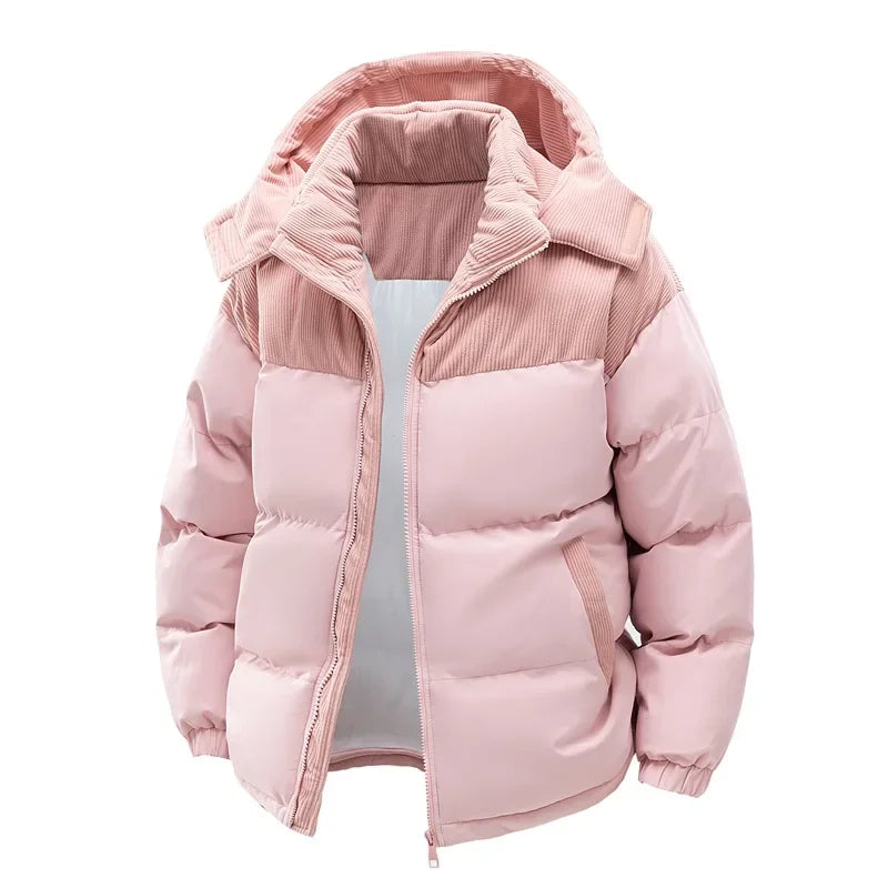 High Quality Thickened Cotton Jacket for Men Winter Windproof Warm Hooded Coat Couple Casual Wear Chinese Brand Outerwear