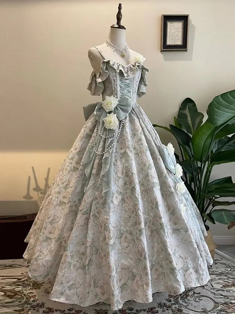 Japan Pink Lolita Wedding Floor-Length Dress Gorgeous Adult Formal Dress Heavy Industry 2024 New