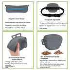 Silicone Dogs Treat Bag Pet Portable Dog Training Waist Bag Outdoor Feeder Puppy Snack Pouch Food Reward Storage Bag with Belt