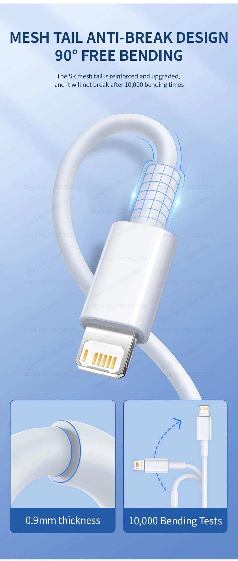 PD 35W USB Cable For iPhone 16 15 14 13 12 11 Pro Max 7 8 Plus XS XR Fast Charging USB C Cables 2M Date Wire Charger Accessories