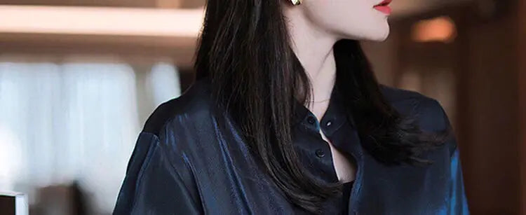 Comfortable Turn-down Collar All Seasons Women's Clothing 2023 Chiffon Trend All-match Korean Solid Color Long Sleeved Blouses
