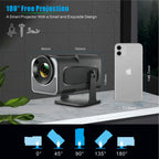 Salange HY320 Mini 4K Android 11 Projector Native 720P 300ANSI Dual Wifi6 BT5.0 Cinema Portable Projetor Outdoor 180°  Rotable
