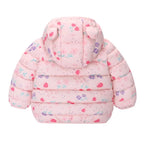 Children Boys Baby Hooded Lightweight Down Jackets Warm Outerwear Autumn Kids Girls Coats Cartoon Dinosaur Print Casual Clothing