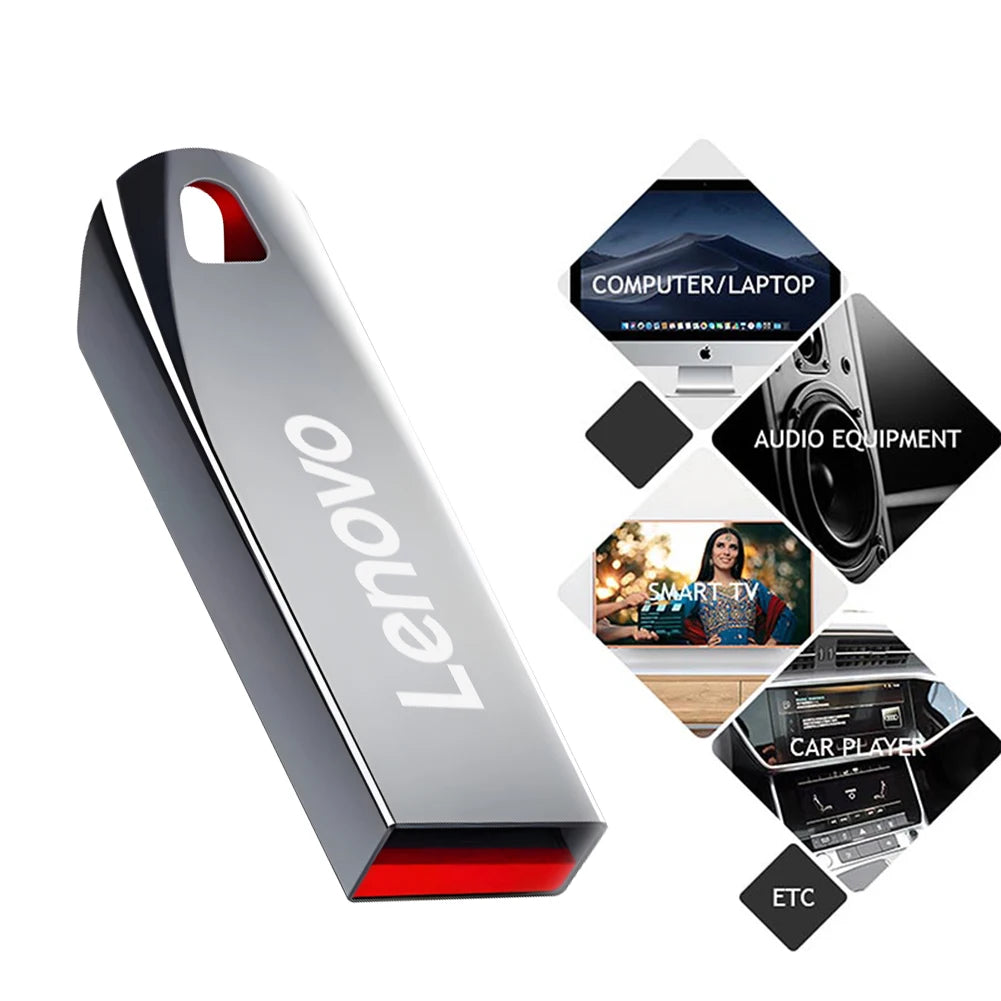 Lenovo U Disk 2TB 256GB 512GB Metal USB3.1 Dustproof Titanium Gamer Design USB  Flash Drive 128GB  Pen Drive 512GB 1TB