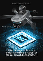 2025 L200 Pro Max GPS Drone 5KM 8K Professional HD Dual Camera 2-Axis Gimbal Obstacle Avoidance Brushless Foldable RC Quadcopter