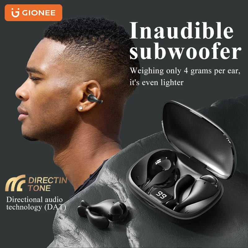 Gionee JL007 Ear Clip Equalize Earphones Wireless Bluetooth Earbuds ENC Noise Reduction Headphones with Mic Smart Equalizer App