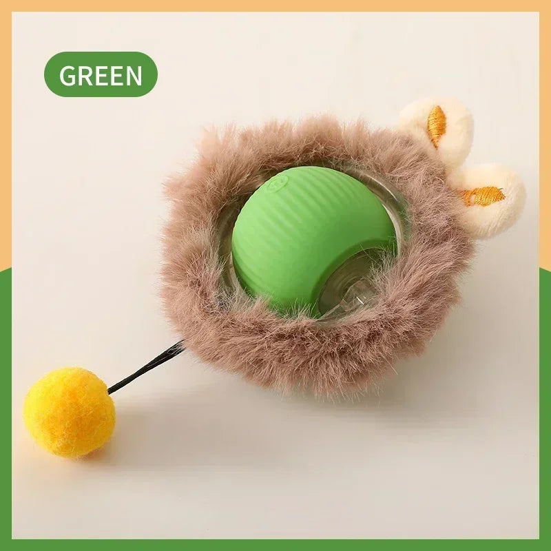 Interactive Cat Toy Ball Rolling Balls Pet Kitten Cats Teaser Automatic Electric Smart Game Plush Toys Play Stimulator Training