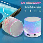 Mini Bluetooth Speaker Wireless Loudspeaker Crack LED SD Card USB Subwoofer Portable MP3 Music Sound Column for PC Mobile Phone