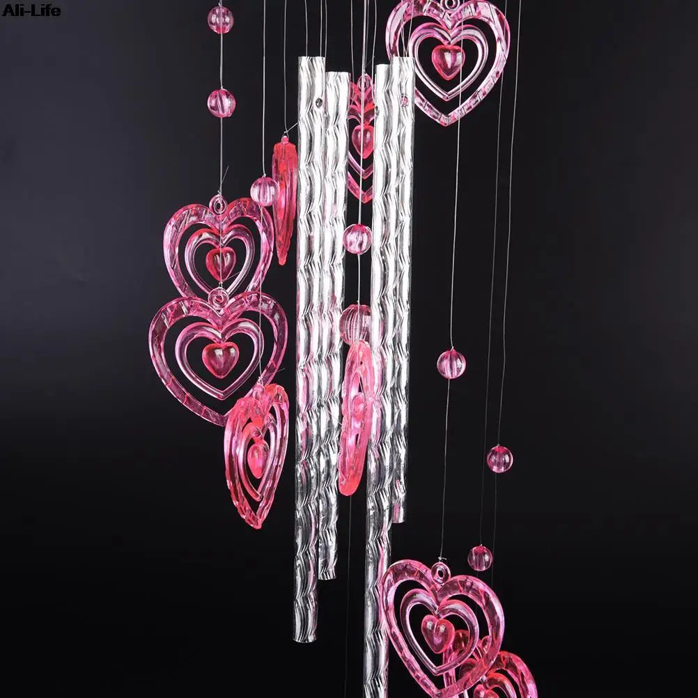 1PC New Lover Bird Dophin Valetines Gifts Plastic Dophin Wind Chime Bell Garden Living Decor Ornament Home Garden Decor