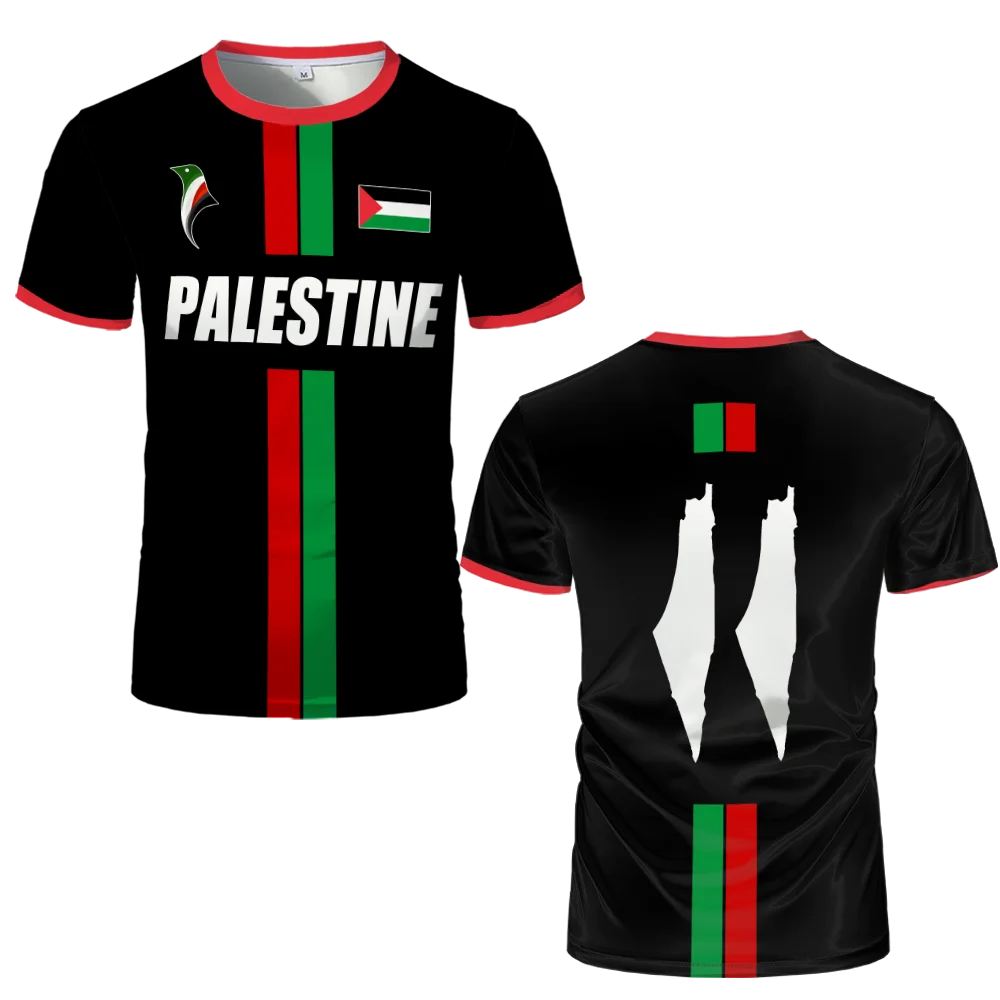 2025 New Palestine Football T-shirts Summer  Men's And Women Palestinian Jersey Gaza Kid's Tees Gifts Wholesale Unisex T Shirt