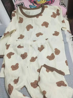 Autumn Baby Clothes Children Loungewear Long Sleeve Pajamas for Cute Deisgn Lightweight Comfortable Fabric Sleepwear Outfit