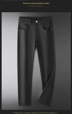 WhiteJeans Men's High-End European Style Jeans Lightweight Luxury Trendy Long Pants Business Casual Pants For Spring 2024