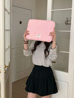 Cute Print Love Embroidery Laptop Bag 11 13.3 14 15 15.6 16 Inch Computer Bag Protection Case Laptop Sleeve Computer Case Bag