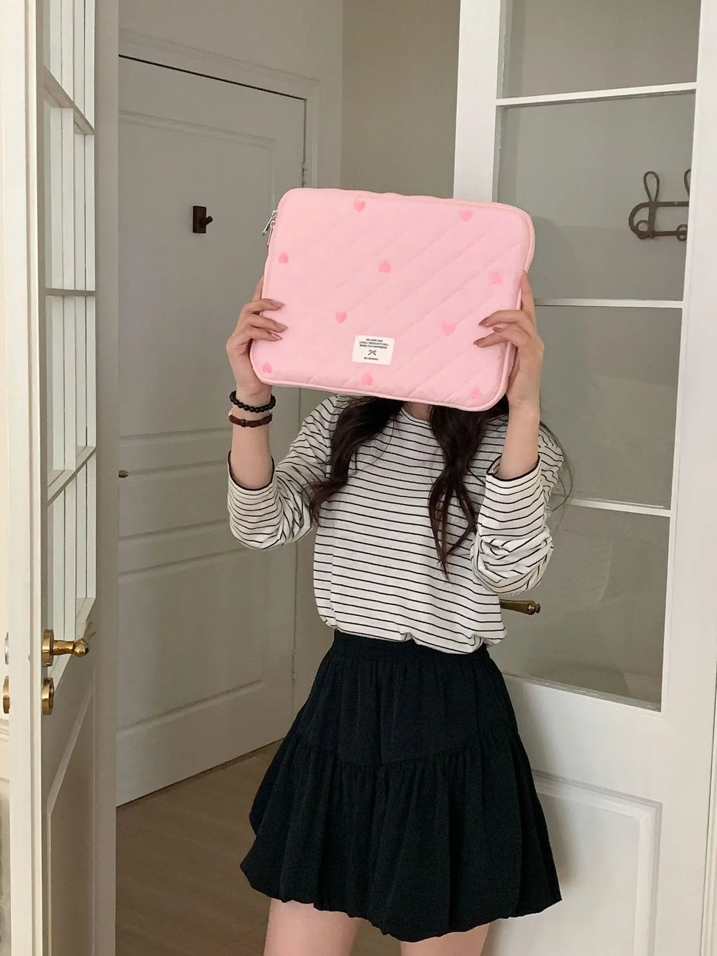 Cute Print Love Embroidery Laptop Bag 11 13.3 14 15 15.6 16 Inch Computer Bag Protection Case Laptop Sleeve Computer Case Bag