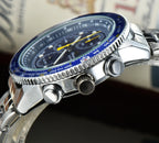 SEIKO Men's Sports Quartz Waterproof Watch, Multifunctional Dial Luminous Hands and Markers, Stainless Steel or Rubber Strap.