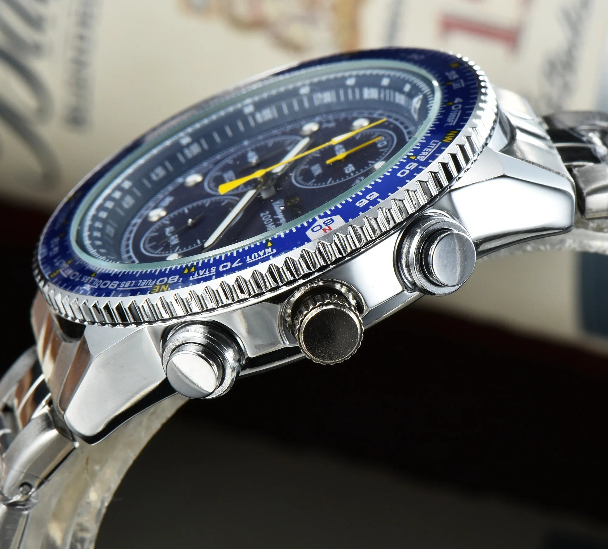 SEIKO Men's Sports Quartz Waterproof Watch, Multifunctional Dial Luminous Hands and Markers, Stainless Steel or Rubber Strap.