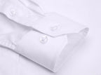 Men Formal Shirt Long Sleeve Office Solid Color Anti-Wrinkle Fashion Business Pocket White Social Pocket OfficeWhite Shirt S-5XL