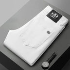 WhiteJeans Men's High-End European Style Jeans Lightweight Luxury Trendy Long Pants Business Casual Pants For Spring 2024