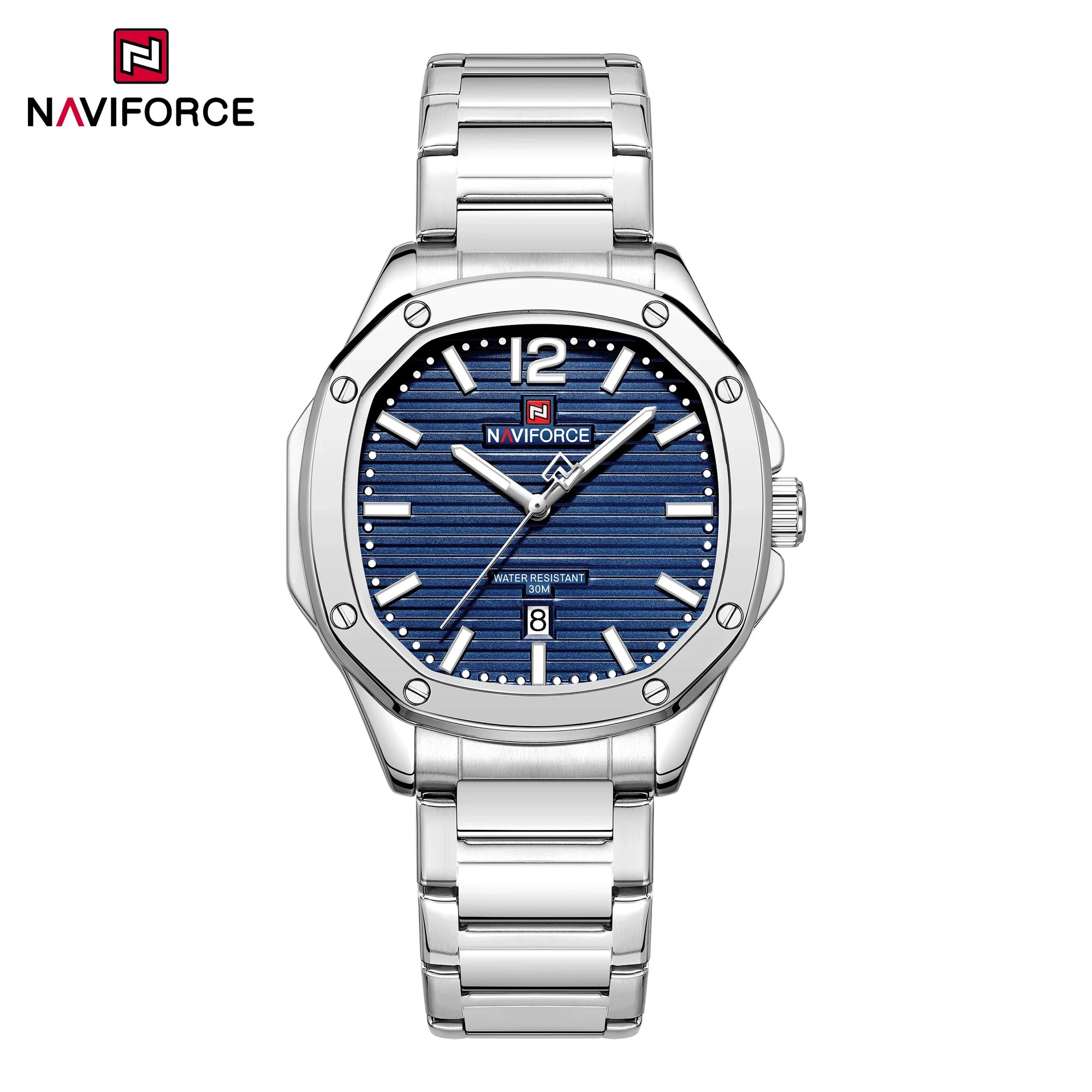 NAVIFORCE Men Luxury Brand Watches Military Sport Mens Wrsitwatches Full Steel Quartz Clock Men's Waterproof Business Watch