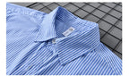 2025 Spring Summer New Casual Striped Cotton Short Sleeve Shirts for Men Clothing Soft Turn-down Collar Shirts DCC03