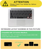 HRH Keyboard Cover US for MacBook Air 13'' A1466 A1369 for MacBook Pro 13.3'' A1278 A1425 A1502 for MacBook Pro 15'' A1286/A1286