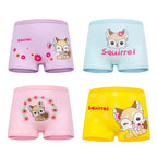 4 Pieces/lot Design Children's Girls Panties Cotton Soft Pretty Cartoon Unicorn Child Underwear for Girls Kids Boxer Breathable