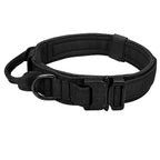 Nylon Tactical Dog Harness Collar Leash No Pull Military Pet Harness Vest For Medium Large Dogs Training Molle Harness Pouches