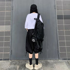 Zoki Streetwear Harajuku Oversize Bf Cargo Shorts Hip Hop Fashion High Waist Women Big Pockets Casual Shorts Summer Loose Shorts