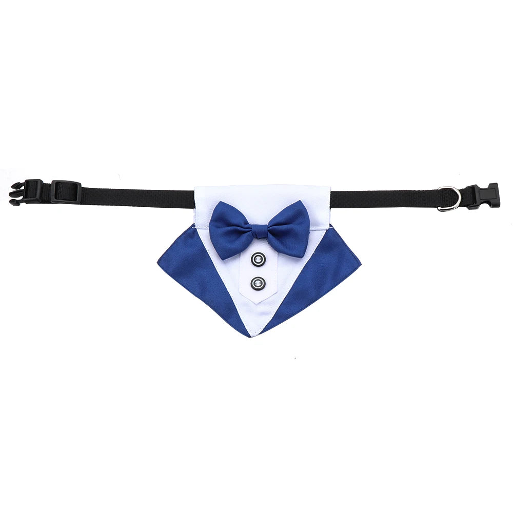 For Large and Medium Dogs Tuxedo Dog Suit and Bandana Set Dogs Tuxedo Suit Dog Prince Bow Tie Shirt Formal Dog Weeding Attire