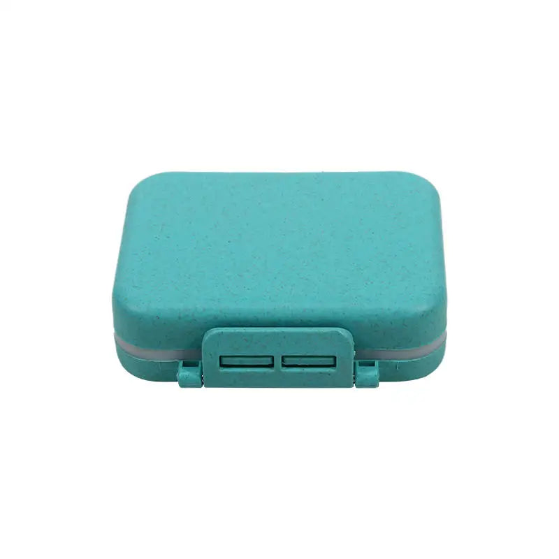 3 Grids Organizer Container For Tablets Travel Pill box With Seal Ring Small Box For Tablets Wheat Straw Container For Medicines