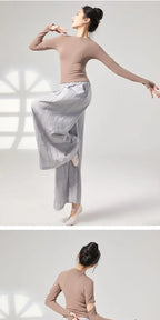 Modern Dance Practice Suit New Wide-leg Pants Chinese Classical Dance Suit Shape Female Teacher Dance Pants in Class
