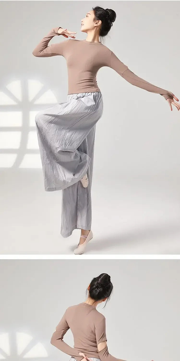 Modern Dance Practice Suit New Wide-leg Pants Chinese Classical Dance Suit Shape Female Teacher Dance Pants in Class