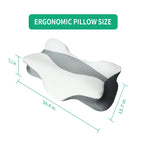 Memory Foam Neck Pillow,1 Piece Soft Comfortable Contour Sleep Pillow for Spring Daily Use,Ideal for Side&Back Sleepers.Ergonomi