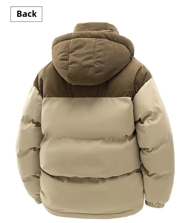 High Quality Thickened Cotton Jacket for Men Winter Windproof Warm Hooded Coat Couple Casual Wear Chinese Brand Outerwear