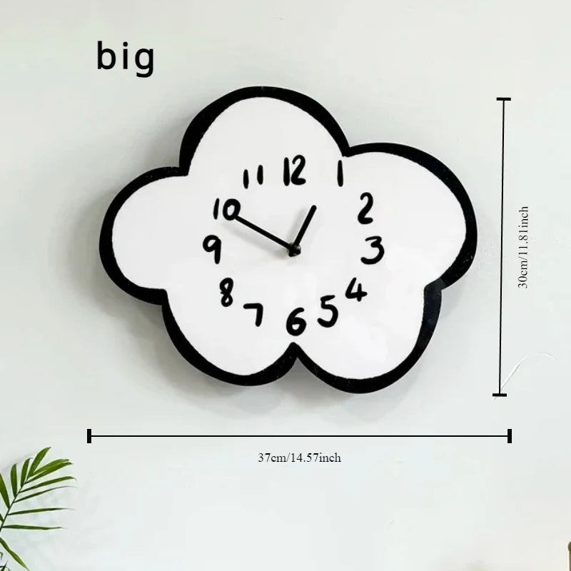 Swaying Cloud Cartoon Mute Clock Living Room Children's Room Swing Wall Clock Home Decoration Modern Simple Clock