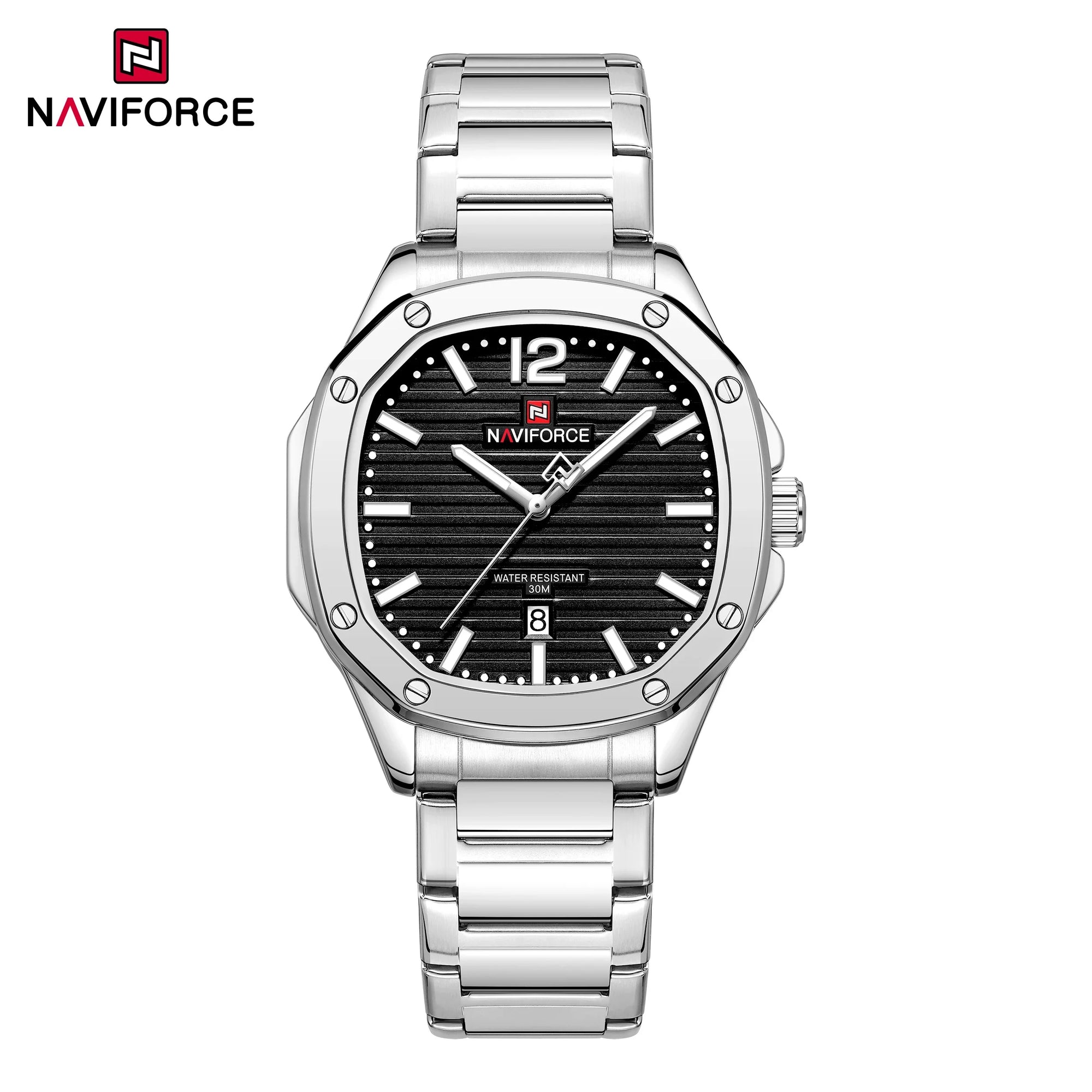 NAVIFORCE Men Luxury Brand Watches Military Sport Mens Wrsitwatches Full Steel Quartz Clock Men's Waterproof Business Watch