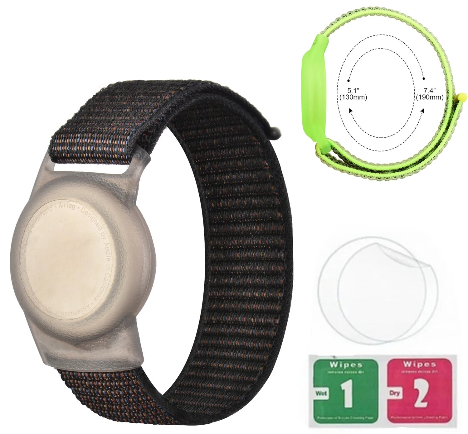 Airtag Bracelet for Kids Waterproof, Silicone Wristband Case Cover for Anti-lost Band StraP Hidden Accessories for Toddler Child