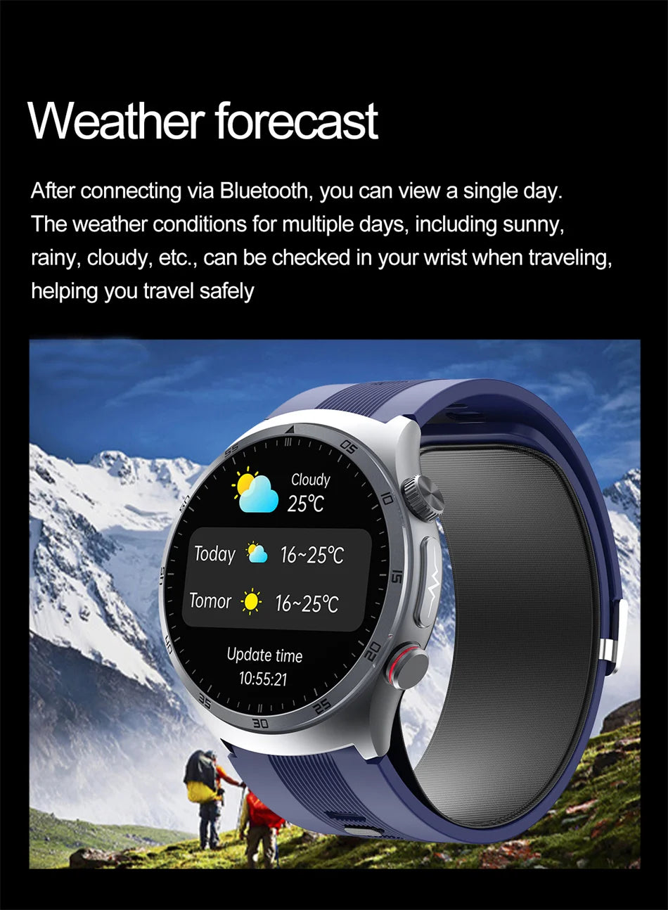 Sapphire Glass AMOLED Blood Pressure Smart Watches ECG Blood Oxygen Blood Pressure Air Pump Sport Health Tracking Smartwatch NFC